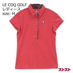 LE COQ GOLF ルコックゴルフ 半袖ポロシャツ 総柄 レッド系 M [240001921319]#