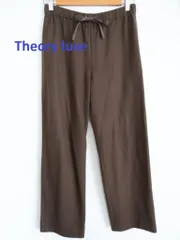 Theory luxe　セオリーリュクス　TOTEN BELLIP　パンツ　Mサイズ　038　ダークブラウン　送料込み　毛100%　ウエストゴム（ひも入り）　6458054