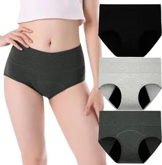 [INNERSY] サニタリーショーツ レディース 3XLサイズ 生理用ショーツ 下着 吸水ショーツ ハイウエスト 綿 生理用パンツ 女性用 大きいサイズ 昼夜用 漏れ防止 3枚セット RB R10156