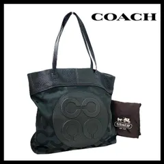 SJ【COACH】オプアート オプティックシグネチャー トートバッグ 15013 レザー キャンバス ブラック/黒 コーチ (SJ-2780)