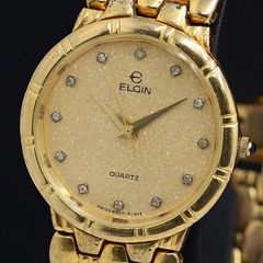 稼働・精度確認済】ELGIN エルジン メンズ腕時計 FK-367-A コンビ 