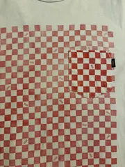 希少デザイン　VANS　ヴァンズ　チェック　ヴィンテージ　Tシャツ　グッドフェード　胸ポケット　スケーター　スリッポン　サンタクルーズ　スラッシャー