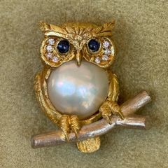 E.wolfe&Co. エドワードウルフ&カンパニー 750 フクロウモチーフ ブローチ