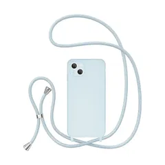 UEEBAI ケース 対応 iPhone 14 6.1 inch 対応 ケース ストラップ付きケース リキッドシリコンケース 肩がけ 首掛け 紐付き 斜めかけ 縄掛けケース 薄型 軽量 耐衝撃 長さ調整可能 取り外し可能ケース ネックストラップ ショルダー 1
