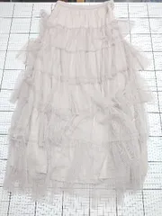 ◇ Θ ナイスクラップ 可愛い系 ロング丈 フリル スカート サイズF ピンク系 レディース E  【1508060022158】