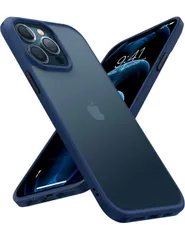 ★TORRAS 【耐衝撃・米軍規格3倍の保護力】 iPhone 12/12 Pro 用 ケース 耐衝撃 半透明 黄変防止 衝撃吸収 指紋防止 ボタン付属 6.1 インチ アイフォン 12/12Pro 向け 「Guardian Series」 ネイビーブルー