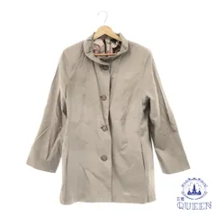 ☆美品☆ noa-ge アウター コート シングルボタン 長袖 ハイネック レディース グレー L 901-5589 送料無料 古着