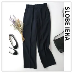 24SS SLOBE IENA スローブイエナ ウォッシャブル ツイル ストレートパンツ センタープレス 36/S 黒 ブラック /26H