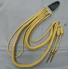 ▲参謀飾緒タイプ　金レーヨンロープ製▲新品▲