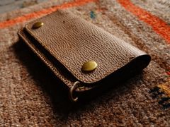 トラッカーウォレット ショート シュリンクレザー シルバー925クロス