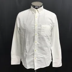 nano universe【ナノユニバース】長袖ドレスシャツ【size:L/メンズ/白/white】ボタンダウン/Tops◆BJ105-d<sale>