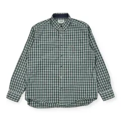 CROCODILE クロコダイル チェック BD ボタンダウン  長袖シャツ L/グリーン メンズ