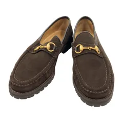 〇〇GUCCI グッチ  ホースビット スエード ローファー 1116030 表記サイズ 41 1/2 E ブラウン 現状渡し