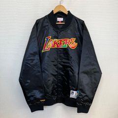 村上隆 × ComplexCon × LAKERS ナイロンスタジャン 黒 M Mitchell & Ness ミッチェルアンドネス LAKERS 村上隆 カイカイキキ