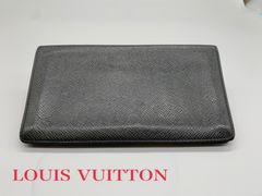 LOUIS VUITTON タイガ  2つ折り札入れ長財布 BK  黒色