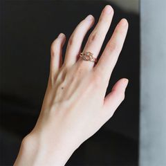 繊細な透かし模様が美しい上品リング✨13号