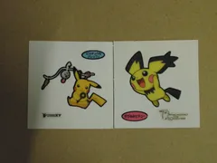 ポケモンデコキャラシール/2枚セット『ピカチュウ＆クレッフィ/ギザみみピチュー』