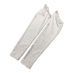 中古 ビバハート VIVA HEART アームカバー ホワイト 白 ドット＆ロゴ 日焼け対策