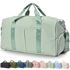 Taviigo ボストンバッグ 修学旅行 旅行バッグ キャリーオンバッグ 軽量 32L 大容量 3WAY 防水 コンパクト スポーツバッグ 1泊 2泊 (グリーン) 0