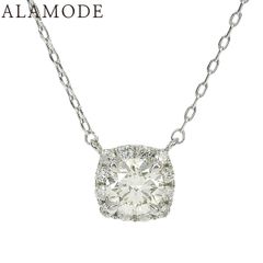 D0.468/D0.12 ダイヤモンド ネックレス Pt950プラチナ Pt900プラチナ ネックレス ジュエリー アクセサリー シルバー銀 レディース 41100074279【中古】【アラモード】