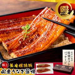 ★特別ギフト箱仕様★ 国産うなぎ蒲焼き 165g前後×2本セット 計330g前後 [2-4人前]【タレ・山椒付き】専用化粧箱でお届け★ うなぎ ウナギ 鰻 蒲焼き 丑の日 ますよね