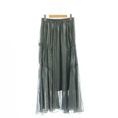 ジーナシス JEANASIS ドロストメタリックスカート ロング フレア F チャコールグレー /NR ■OS