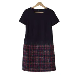 ANAYI(アナイ) ワンピース サイズ36 S レディース - 黒×レッド×マルチ 半袖/ロング