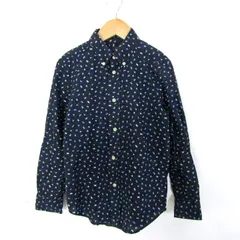 ラルフローレン 長袖シャツ トップス 総柄 ボタンダウン キッズ 男の子用 6サイズ ネイビー RALPH LAUREN 【中古】