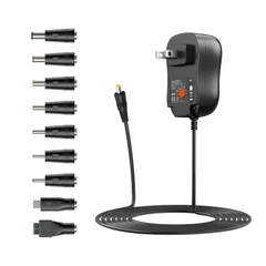 【在庫セール】6V 5V 7.5V 9V 4.5V 12V 電源 アダプター 3V マルチ ボルト 36W ユニバーサル DC 家電 3A acアダプター 5V Outtag 2A USB充電ポート付き