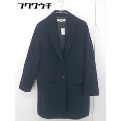 ■ NATURAL BEAUTY BASIC ナチュラルビューティーベーシック スリット 長袖 チェスターコート サイズS ネイビー レディース  【中古】 【1112280007545】のサムネイル