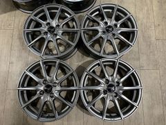 【2506001】15インチ 5.5J +43 PCD100 4H ワゴンR タント スペーシア タンク ルーミー トール パッソ ジャスティ アクア フィット キューブ ヤリス スイフト ノート マーチ ヴィッツ デミオ ポルテ ウイングロード bB  等
