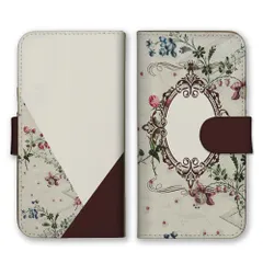 iPhone14 ケース 手帳型 アイフォン14 スマホケース 花 花柄 小花柄 バラ 薔薇 クラシカル 額 オシャレ 可愛い かわいい カラー05