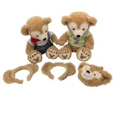 186001 現状品 Disney ディズニー ダッフィー　ぬいぐるみ　カチューシャ　ポシェット 5点まとめ売り