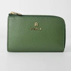 【良品】 フルラ リーヴァ 型押し 2way ウォレットショルダー レザー 緑 良品】 フルラ リーヴァ 型押し 2way ウォレットショルダー