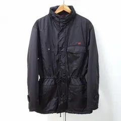 #wnc パパス Papas ジャケット ブルゾン L 黒 フード付き 中綿 ダブルジップアップ スナップボタン メンズ [882770]のサムネイル