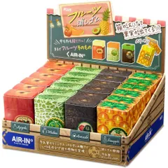 プラス エアイン フルーツ消しゴム アボカド/パイン/リンゴ/メロン アソートBOX 24個入り ER-0311-DP （1点）