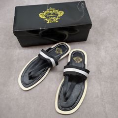 Orobianco　オロビアンコ　トングサンダル　サンダル　Lサイズ　ブラック　レザー　箱付
