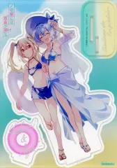 【中古】アクリルスタンド・アクリルパネル [単品] 白川愛結＆海老原優佳里 描き下ろしB6アクリルフィギュア 「ライトノベル 〆切前には百合が捗る 2巻 描き下ろしB6アクリルフィギュア+書き下ろしSS小冊子付きメロンブックス限定版」 同梱特典
