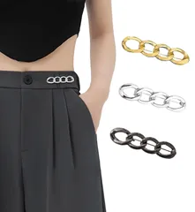 【迅速発送】YFFSFDC ウエスト調整ボタンシンプル3セット ジーンズ 調整ボタン ジャスター ウエストバックル ピン ブローチピン縫い目ない 調節 縮める ゆるゆるのジーンズ/ズボン/スカート/Tシャツ/パーカーなどを調節する取り外し可能ボタン 調節可能