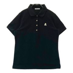 MARK & LONA マークアンドロナ 金ボタン ビックロゴ ポロシャツ 46 極美品】マークアンドロナ 半袖ポロシャツ ブラック 38(M) 金ボタン