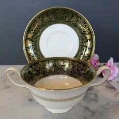 レア♡美品　フロレンティーン　アラスグリーン　オーバル皿　ウェッジウッド レア♡美品 フロレンティーン アラスグリーン オーバル皿