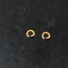 k10YG AU417 10金　0.4×1.8mm 丸カン 2個　最小サイズ