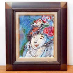 2020年作 油彩 【真作】『みとせの夢』 P6  Painting 真作保証 日展作家　1点物 絵画