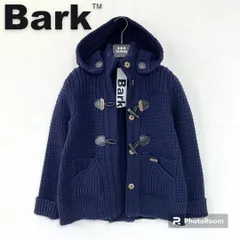 Bark 《XL》ダッフルコート ヘビーニットジャケット ダークグレー 黒-