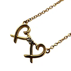 【Tiffany&Co.】 ティファニー パロマピカソ ダブルラビングハート ネックレス Au750 K18 ゴールド 2.1g 40cm ジュエリー アクセサリー レディース 【中古】 USED-A 【9356】