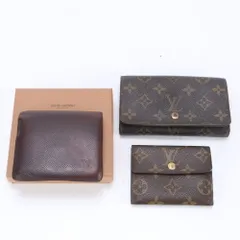 ルイヴィトン まとめ 3点 セット モノグラム レザー 二つ折り 財布 長財布 ウォレット ラウンドファスナー レディース EUE CB6-4【中古】