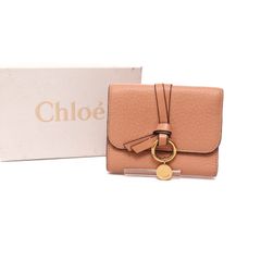 クロエ アルファベット Alphabet 3つ折り財布 コンパクト トリフォールド ウォレット コンパクト 小さい財布 レザー 本革 ピンク Chloe