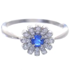 アウイナイト リング プラチナ 指輪 ダイヤモンド フラワー 刻印入り 鑑別書付き 日本製【アクセサリーマート/メルカリShops店】