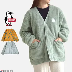 チャムス CHUMS アウター カーディガン メンズ レディース ボンディングフリース フリース ボア 防風 カーデ かせきさいだぁ Bonding Fleece Cardigan あったか  M L XL CH04-1462