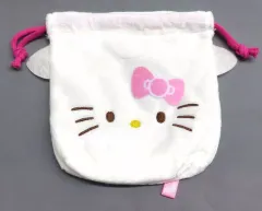 【中古】バッグ ハローキティ 「サンリオキャラクターズ ふわふわフェイス巾着」